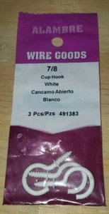 Hillman Fili metallici prodotti 7/8 tazze gancio bianco 3 pz 491383 Cincinnati, OH 45231 - Foto 1 di 2