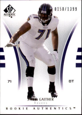 B0364- 2007 SP Authentic #118 Jared Gaither RC /1399 - NM-MT - Image 1 of 2
