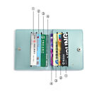 Ultra Thin Mini PU Leather Wallet Multi-card Slot Card Holder With Button Holder