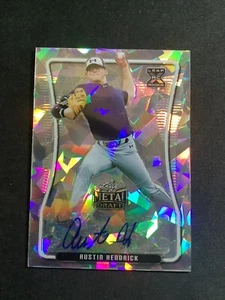 2020 Leaf Draft Cracked Ice Austin Hendrick RC Auto Cincinnati Reds #BA-AH1 - Picture 1 of 2