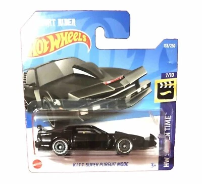 🚘🚘🚘 HOT WHEELS K.I.T.T. SUPER PURSUIT MODE scala 1:64  NEW mattel 3+ 🚘🚘🚘 - Immagine 1 di 4