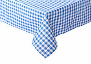 Tischdecke blau-weiß kariert Züchen Karo Vichy Baumwolle Bauernkaro Vichy