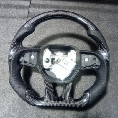 Empuñaduras de volante de fibra de carbono para Dodge Charger Challenger Durango SRT 15+ Foto 1 de 2