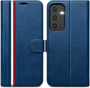 OCASE Wallet Case for Samsung S23 FE 6.4", Wallet Folding Case - Stylish Blue - Zdjęcie 1 z 10