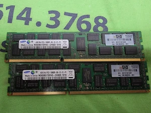 SERVER RAM LOT OF 2 - Samsung M393B5170FH0-CH9Q5 4GB 2Rx4 PC3-10600R Memory - Picture 1 of 1