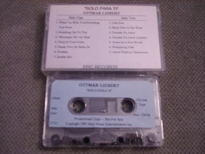 RARE ADV PROMO Ottmar Liebert & Luna Negra CASSETTE TAPE Solo Para Ti SANTANA 91 - Image 1 of 2