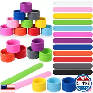 Chengu 36 Pieces Silicone Slap Bracelets Bulk Multicolor Snap Wrist Bracelets - Picture 1 of 5