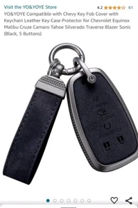 YO&YOYE Compatible con Cubierta Llavero Chevy con Llavero Cuero Llave Ver Desc - Imagen 1 de 1