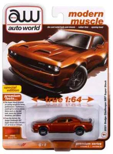 2024 AUTO WORLD 1:64 PREMIUM 5A *SINAMON STICK* 2021 Dodge Challenger SRT *NIP* - Picture 1 of 1