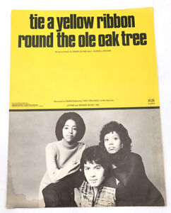 TIE A YELLOW RIBBON ROUND THE OLD OAK TREE-1972-Levine Brown Piano Vocal Guitar