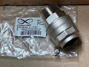 Ingersoll Rand 40mm Compression x 1-1/2" NPT Straight Male Connector Stainless - Picture 1 of 4