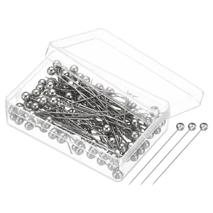 200Pack Sewing Pins 1.5" Straight Pin with Plastic Pearlized Ball Head Silver - Picture 1 of 7