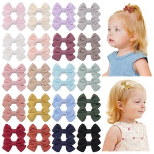 40pcs 2" Hair Clips for Girls - Mini Fully Lined Bows, Tiny Barrettes for Inf... - Picture 1 of 9