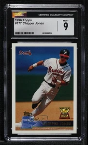1996 Topps Chipper Jones #177 CGC 9 Mint HOF - Picture 1 of 3
