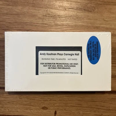 ANDY KAUFMAN Plays Carnegie Hall Rare Promo VHS Tape Never Before Seen Comedy - Image 1 of 4