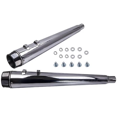 Silenciador de escape de megáfono recto de 4" para Harley Davidson Touring FLT 1995-2016 Foto 1 de 4