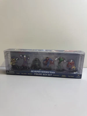 DC Comics DC Super Heroes Team Figure Box Set (6 Piece)Joker Batman Superman Etc - Image 1 of 2