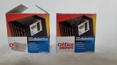Office Depot 2HD IBM DISQUETES PAQUETE 49 NUEVOS, Caja Abierta  Foto 1 de 4