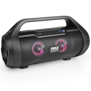 Pyle Bluetooth BoomBox Speaker System - Portable W/Built-in RGB Lights - Picture 1 of 7