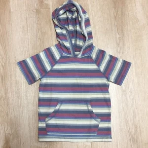 Tea Collection Hooded Short Sleeve Striped Boy’s shirt - Multicolor size 5 - Picture 1 of 6