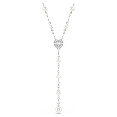 Swarovski Ariana Grande x Swarovski Y Necklace, Mixed Cuts, Crystal Pearl, Heart - Image 1 of 4