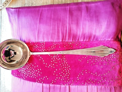 TOP 1 antike Suppenkelle  WMF 900 Fächermuster ca.31 cm -alte Straußenmarke ! - Bild 1 von 4