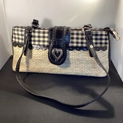Bolso de hombro MC Marc Chantel tejido canasta y cuadros Foto 1 de 4