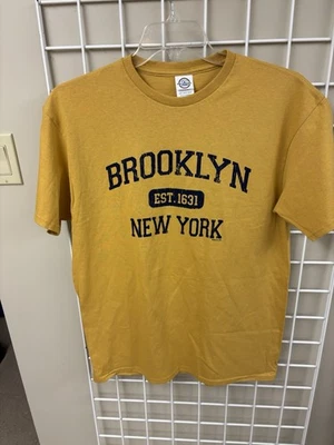 Camiseta Amarilla Brooklyn Nueva York Nueva York Talla Grande Nueva Sin Etiquetas. Manga corta. Algodón. #newyork Foto 1 de 4