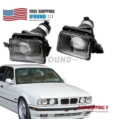 Fog Light Lamp Cover Driving Lamp Assembly For BMW E34 525i 530i 535i 540i Foto 1 de 4