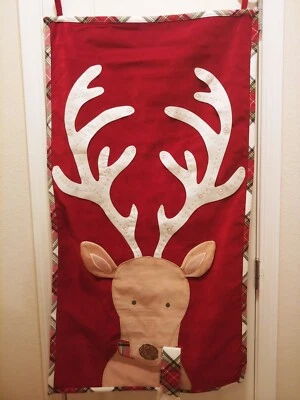 Pottery Barn kids Classic Velvet Reindeer Advent Calendar Christmas NEW Red 2020 - Image 1 of 4