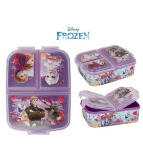 Frozen II Design  Kids Character 3 Compartment Sandwich Lunch Box Licenced Item - Picture 1 of 4