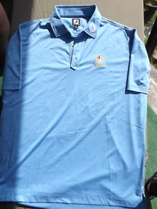 Footjoy Poloshirt Herren XL Blau Golf Tour Issued NBC Sports Performance Preppy - Bild 1 von 8