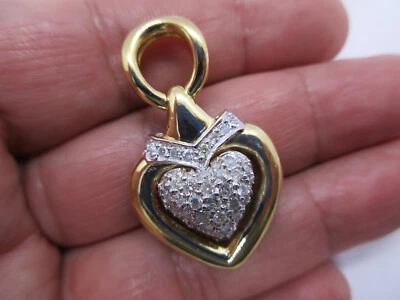 Colgante corazón diamante oro 14K diamante = 1,00 quilates F-SI2 12,70 gramos valor = $5K+ Foto 1 de 4