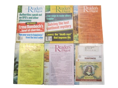 Vintage Reader’s Digest Magazine 1978 lot of 6 - Image 1 of 4
