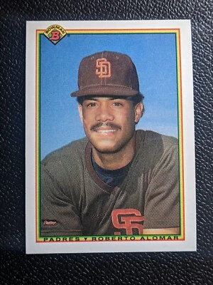 1990 Bowman Baseball - #221 Roberto Alomar - San Diego Padres - Image 1 of 2