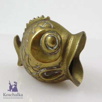 Vintage Fisch Figur / Aschenbecher "Hansa Linie" Messing (12015EB) - Bild 1 von 4