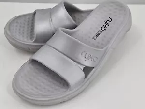 Ryka Restore Sandals Women’s 9 Silver Re-Zorb Lite Comfort Slides - Picture 1 of 5