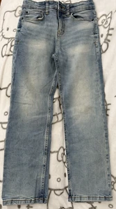 Cat and Jack Boys Blue Adjustable Waist Denim Straight Jeans Denim Size 10 - Picture 1 of 5