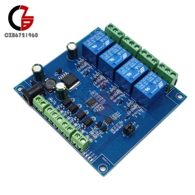 DC7 -24V Modbus Rtu 4 Channel Relay Module Switch input output RS485/TTL UART - Image 1 of 4