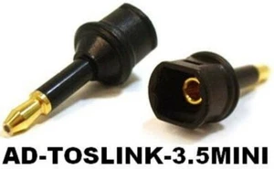 TOSLINK TO 3.5mm Mini Optical Jack Plug Audio Adapter - Picture 1 of 9