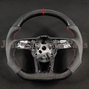 Custom Carbon Fiber Steering Wheel For Audi A3 RS3 RS4 RS5 S3 S4 S5 B9 - Picture 1 of 6