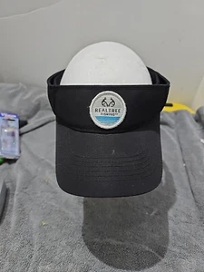 Realtree Fishing Visor Hat Cap Strapback Black Adjustable Adult (A125) - Picture 1 of 2