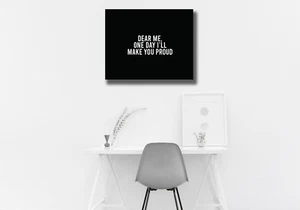 Dear me one day ill make you proud Canvas Print PreStretched Motivational quote - Picture 1 of 1