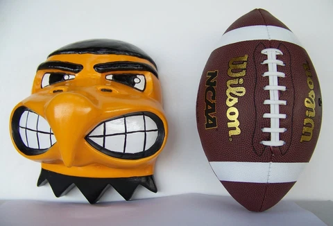 Iowa Hawkeyes Ceramic Herky Mascot Head Replica Cover