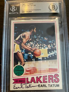 Earl Tatum #122 signed Autogramm Auto 1977-78 Topps Beckett Slabbed ROOKIE - Bild 1 von 5