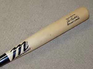 Jose Bautista Maple Marucci gioco usato pipistrello Blue Jays 2018 Atlanta Braves - Foto 1 di 6