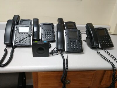 Lote de 7 telefones de mídia empresarial IP Polycom VVX 410 12 linhas Gigabit HD voz - Imagem 1 de 4