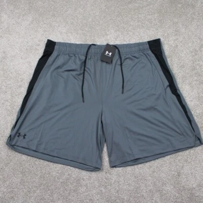 Pantalones Cortos Under Armour Tech Vent Nuevos con Etiquetas Para Hombres 3XL XXXL Gris UA Cordón con Entrepierna de 8" Foto 1 de 4