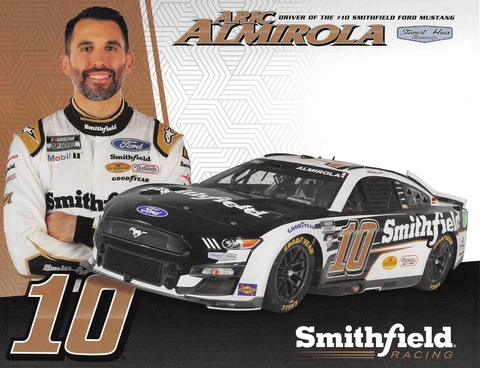 2023 - ARIC ALMIROLA #10 SMITHFIELD / STEWART-HAAS NASCAR CUP SERIES POSTCARD Cover