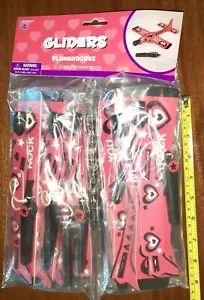 AIRPLANE Flying Gliders Planeadores Pack of 12 NEW Planeurs YOU ROCK! - Foto 1 di 3